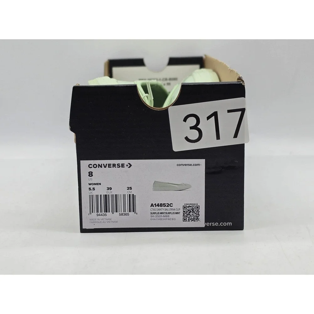 Converse CTAS Dainty Ballerina Shoes Women 8 Mint Patent Leather A14852C